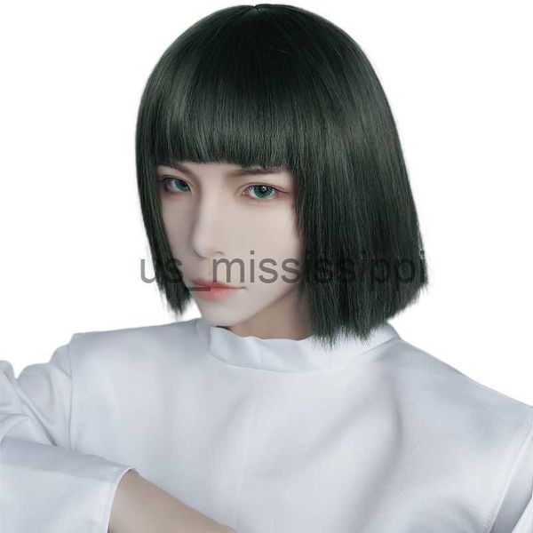 Cosplay perukları ruhlu Haku nigihayami kohakunushi temiz patlama saç yeşil alg renk cosplay peruk kapağı x0901