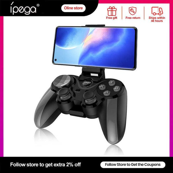 Controladores de jogo Joysticks IPEGA Wireless Gamepad Bluetooth Gaming Controller Portátil Mobile Phone Joystick para Android TV Box PC Windows 7 8 10 HKD230831