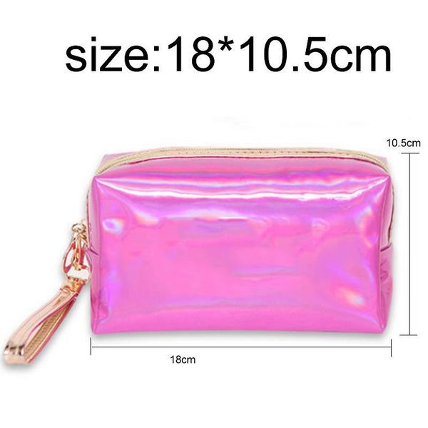 Damen-Mode-Kosmetiktasche, rosa Laser-Make-up-Tasche, Reißverschluss, Make-up-Handtasche, Organizer, Aufbewahrungskoffer, Beutel, Kulturbeutel, Wäsche, Beauty-Box ZZ