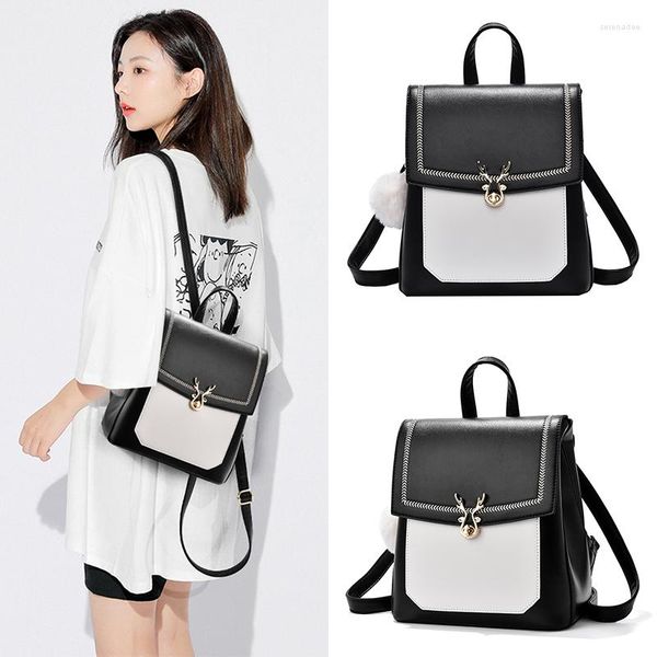 Schultaschen Kleine Tasche Damen 2023 Mode Koreanische Version Allgleiches Lässiges Nischendesign Anti-Diebstahl-Rucksack Weiblich