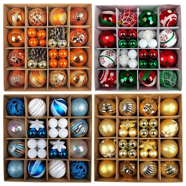 Outros suprimentos para festas de eventos Bolas de árvore de Natal 4244pcs 6cm grande bola de Natal multicolor decorações de bola de Natal conjunto de enfeites de árvore de Natal para festa em casa 230831