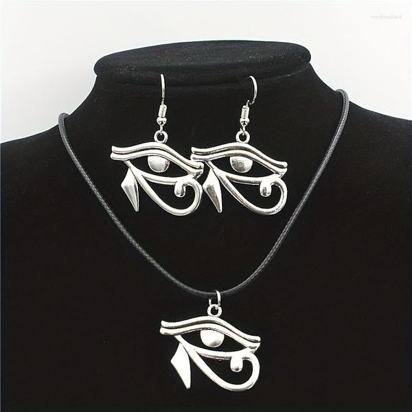 Anhänger Halsketten Legierung Horus Auge Halskette Ohrringe Altes Ägypten Zubehör Vintage-Schmuck Geschenk Für Frauen Männer Großhandel