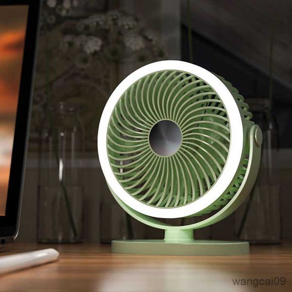 Ventilatori elettrici Ventilatore da campeggio portatile con ventilatore da soffitto notturno Rotazione silenziosa mini Ventilatore elettrico Ventilatori ricaricabili USB per ufficio desktop R230901