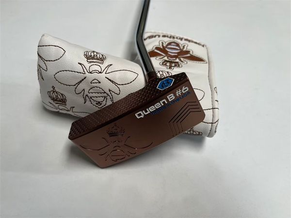 Novos clubes de golfe Bettinardi Queen B #6 Putter Bettinardi QueenB Golf Putter 33/34/35 Polegada Eixo de aço com tampa de cabeça