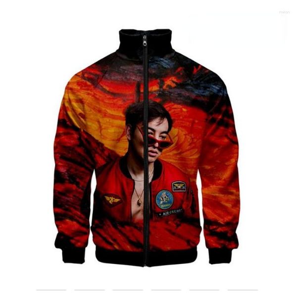 Erkek Hoodies Joji Merch 3D Beyzbol Ceket Erkekler Bombacı Harajuku Hip Hop Hoodie Hardigan Stand Yakası fermuar Sweatshirt Sıradan Takip