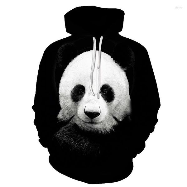 Hoodies masculinos panda animal para homens mulheres crianças kawaii roupas engraçadas 3d impressão outono manga longa pulôver menino menina crianças anime hoodie