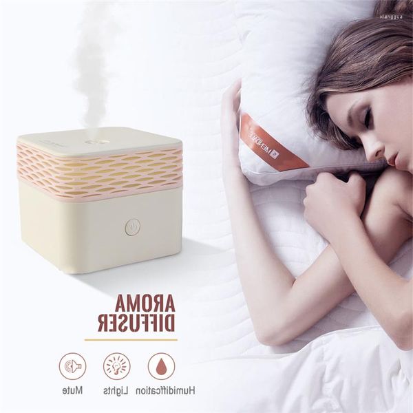 Bomboniera 24 pezzi 120 ml Diffusore di aromi di olio essenziale Umidificatore elettrico Usb Mini quadrato Mist Maker Luce notturna calda per la camera da letto di casa