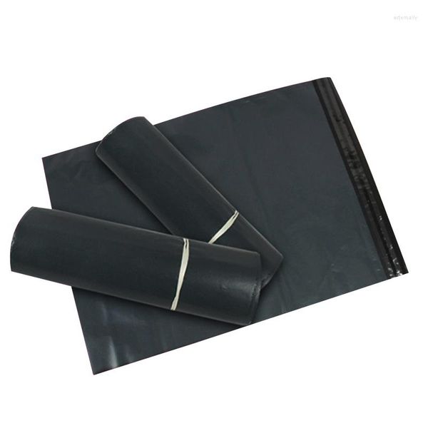 Sacos de armazenamento Courier 10pcs saco preto plástico poli envelope mailing autoadesivo selo bolsa