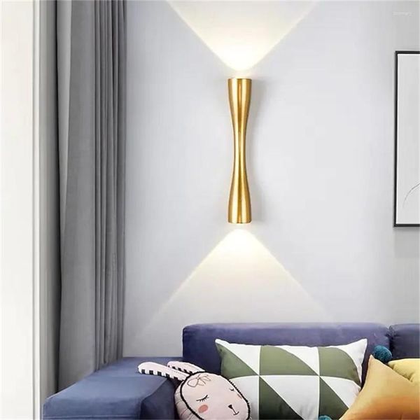 Lampada da parete Vita piccola da uomo LED Decorativo Oro Piena tensione Su e giù Illuminazione Spot per corridoio