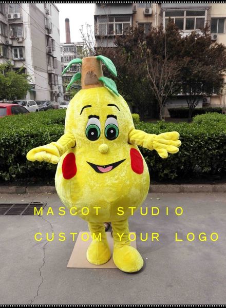 Fantasia de mascote de pêra amarela fantasia personalizada kit de anime tema mascotte fantasia vestido fantasia de carnaval