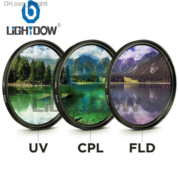 Filtri 49MM 52MM 55MM 58MM 62MM 67MM 72MM 77MM UV + CPL + FLD Set di filtri 3 in 1 con borsa per obiettivo fotocamera Canon Nikon Pentax Q230905