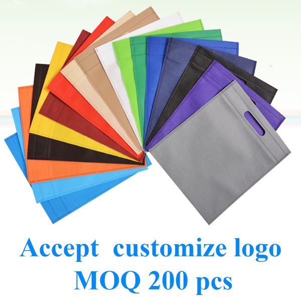 Sacos de compras 20 peças atacado sacos reutilizáveis não tecidos promocionais aceitar personalizado 230901