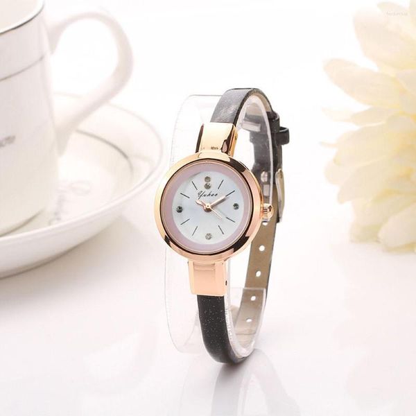 Montres-bracelets Mode Femmes Lady Round Quartz Bracelet Montre-Bracelet Noir Élégant Femme Femme Mécanique