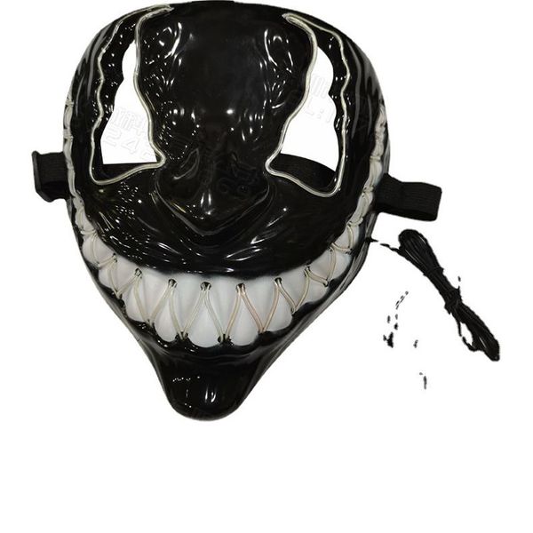 Halloween sem fio máscara led brilhante horrível engraçado rosto cheio masquerade cosplay festa de halloween festival decoração