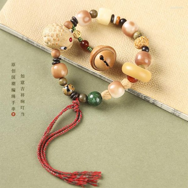 Pedras preciosas soltas estilo produto de moda nacional original ecológico resistido bodhi duobao ágata pulseira feminina fofa joias de alta qualidade