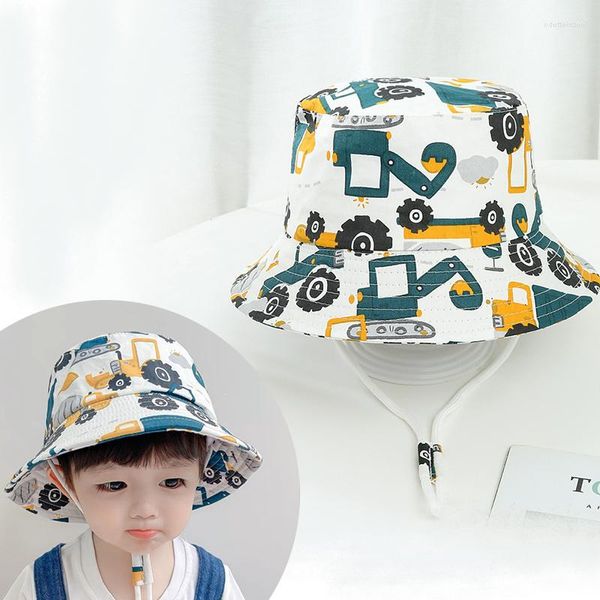 Berets Sommer Baby Sun Cap Hut für Mädchen und Jungen Outdoor Hals Ohr Abdeckung Anti UV Kinder Strand Caps Eimer 0-8 Jahre