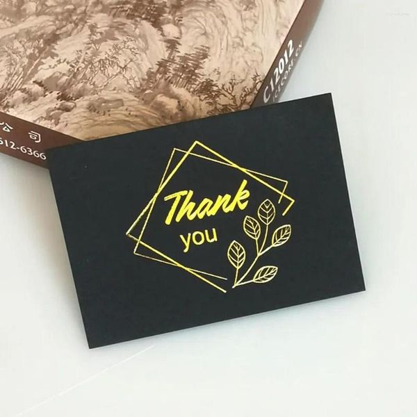 Hediye sargısı 50pcs/lot bronzing Dilekler için teşekkür ederiz Kart mesajı Diy dekorasyon tatil tebrik zarfı