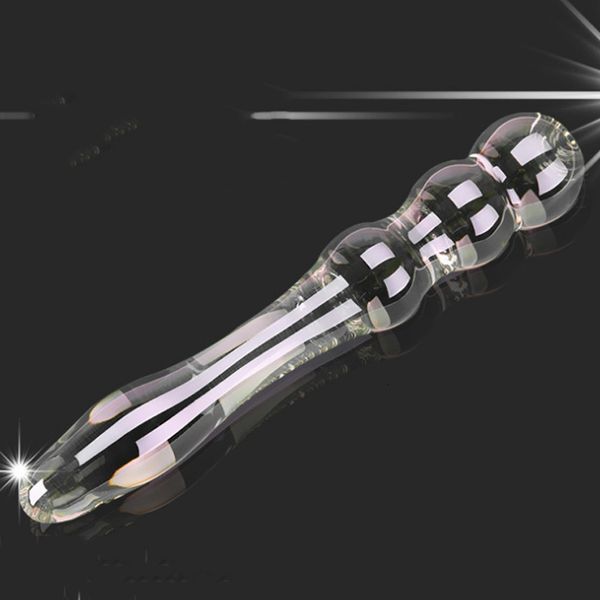 Vibratori 19 cm Perle di vetro Plug anale Butt plug per pene Vita notturna ano tappo da cortile Dildo giocattoli per adulti Giocattoli adulti del sesso gay per uomini donne 230901