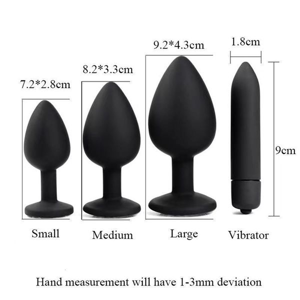 Vibrators 4pcs Anal Plugs Set Sex Toys For Women Tail Butt Plug Silicone Prostate Massage Vibrator Toy Adult G_voghion.com