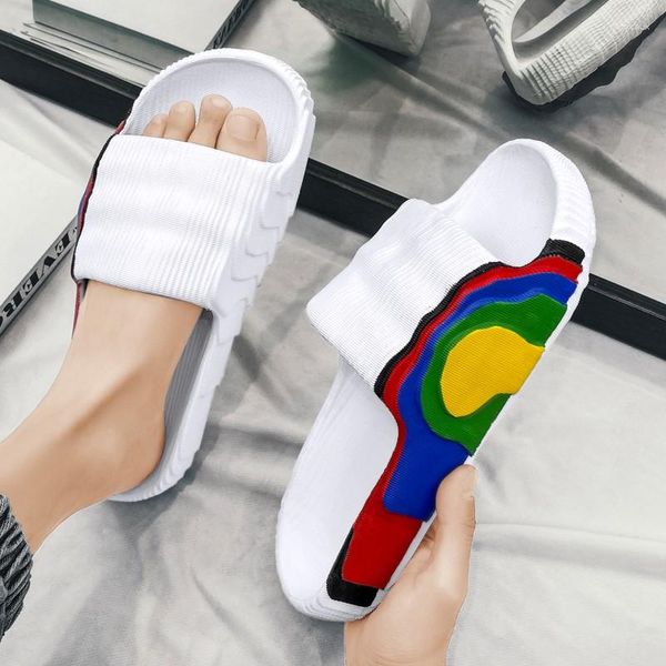 Slippers Summer Women Мужчины на открытом воздухе пляжные туфли густой нижняя часть ванной комнаты в ванной комнате без скольжения.