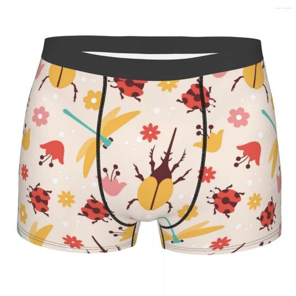 Cuecas masculinas boxers insetos padrão boxer masculino underpant boxershort homme