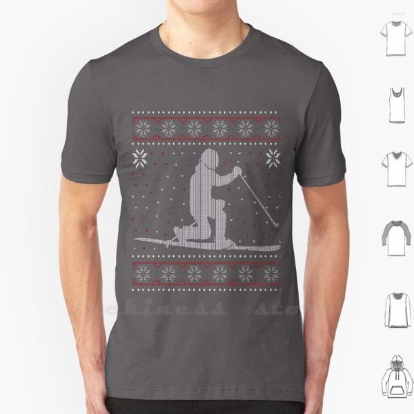 Erkek Tişörtleri Telemark-Ugly Christmas Sweater-Sweater-hediye gömlek Baskı Büyük Boyut 6xl Pamuklu Tee