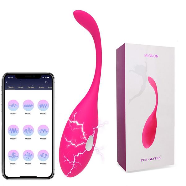 Vibratori Scossa elettrica APP per le donne Uovo vaginale Kegel Ball Vibratore G Spot Dildo anale Giocattoli adulti del sesso Sexshop femminile 230901