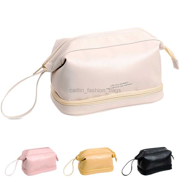 Totes grande capacidade maquiagem saco de couro do plutônio à prova dwaterproof água bonito nuvem cosméticos viagem portátil armazenamento esponja caitlin_fashion_ bags