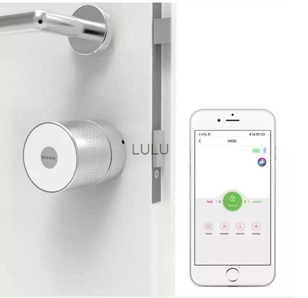 Türschlösser Neue Ankunft M532 TUYA APP Nuki stil Nicht Cut Lock zylinder Alexa oder Google Home Fingerprint Smart Türschloss HKD230902