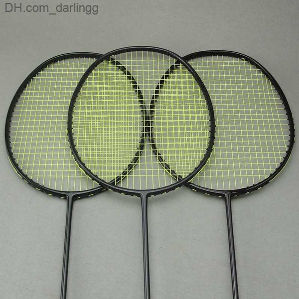 Raquetes de badminton 5U 30lbs tecido de fibra de carbono raquete de badminton da equipe nacional 3 cores Q230901