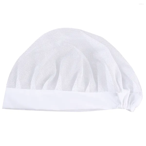 Boinas Gorro de pelo rizado Sombrero de algodón de ala ancha Malla transpirable Elástico blanco