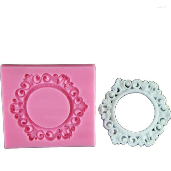 Moldes de cozimento Molde de guirlanda Molde de silicone Fronteira Jóias Ferramentas de bolo fondant de casamento Stencil Cupcake Decoração para H799