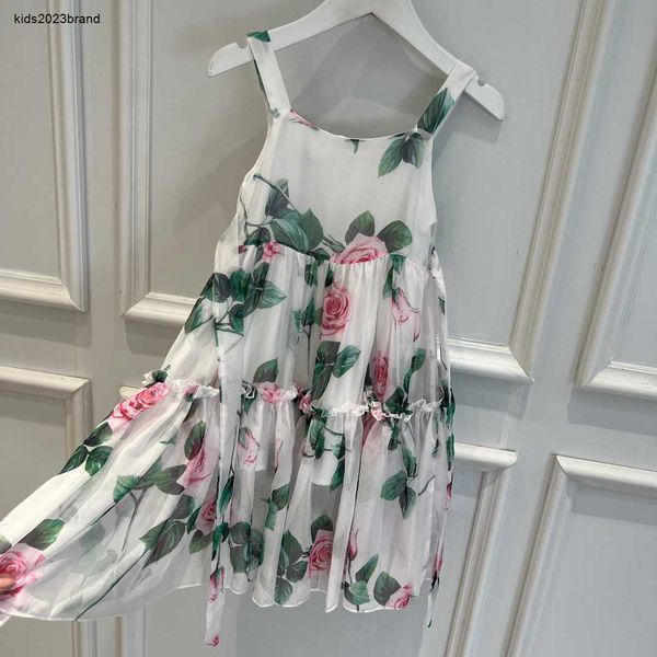 Designer Mädchen Kleid Sommer Baby Chiffon Hosenträger Kleid Kinder Blumenkleider Kinder Prinzessin Partykleidung