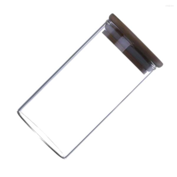 Frascos de armazenamento Frasco de vidro de qualidade alimentar com tampa hermética - universal e fácil de limpar, economia de espaço de cozinha ecológica