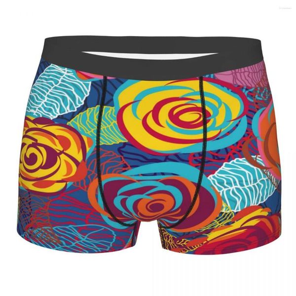 Mutande Boxer Uomo Pantaloncini Intimo Uomo Abstract Rose Boxer Mutandine Uomo Sexy