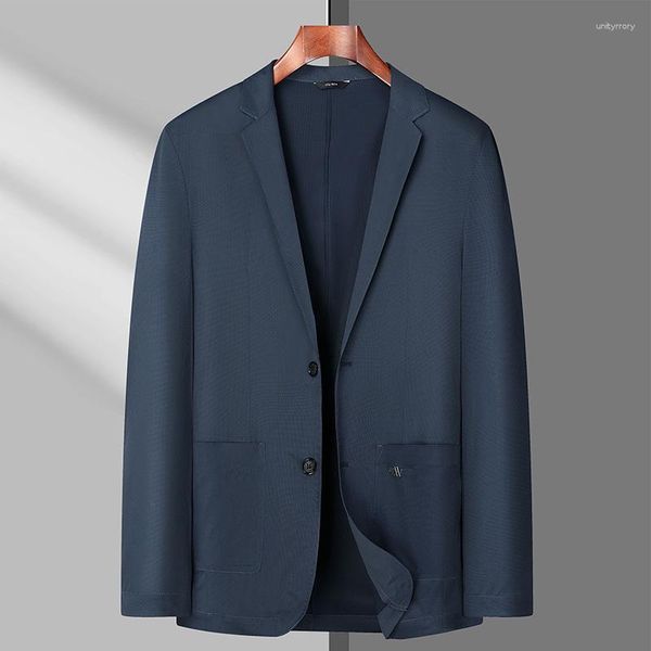 Herrenanzüge, Sommer, dünn, Herren-Blazer, Eisseide, atmungsaktiv, Stretch, Freizeitanzug, 7XL, 8XL, Übergröße, Jacke, 6XL, leichte Blazer, 145 kg