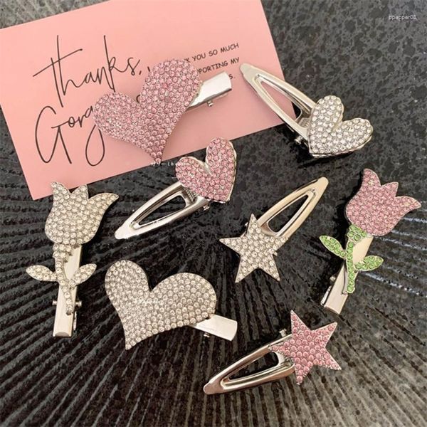 Haarspangen, süßes süßes Pentagramm, seitlicher Clip, handgefertigte Pony-Haarnadel-Accessoires, Mädchen-Frauen, eleganter Haarspangen-Kopfschmuck