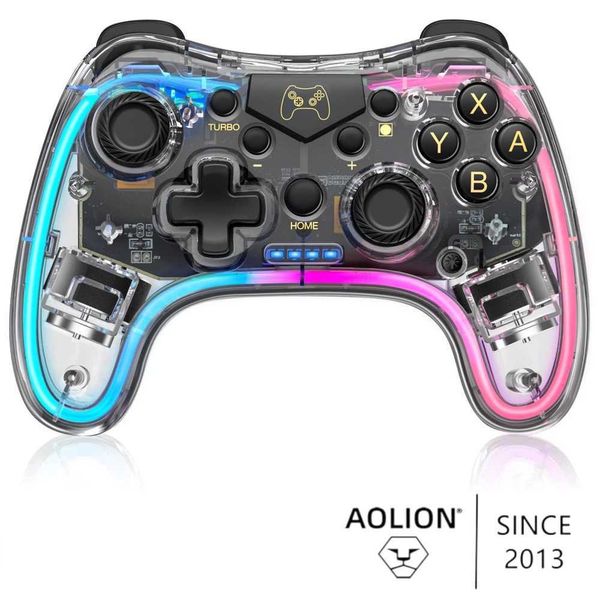 Gamecontroller Joysticks Videospiel Gamepad RGB Wireless Pro Controller kompatibel mit Switch/Switch Lite/Switch OLED/Android/IOS/Windows PC/Mobile HKD230831