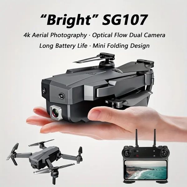 Outdoor-Drohne mit HD-Dual-Kamera für Luftaufnahmen, Schwebeflug in stabiler Höhe, optische Flussposition, 360°-Rundumflug, Flugbahnflug, faltbares Design