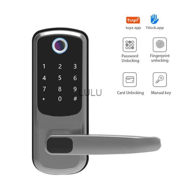 Türschlösser TTlock Tuya App WIFI Elektronisches Bluetooth Smart Türschloss Schlüssellose RFID-Karte Digitaler Code Biometrisches Fingerabdruckschloss HKD230902