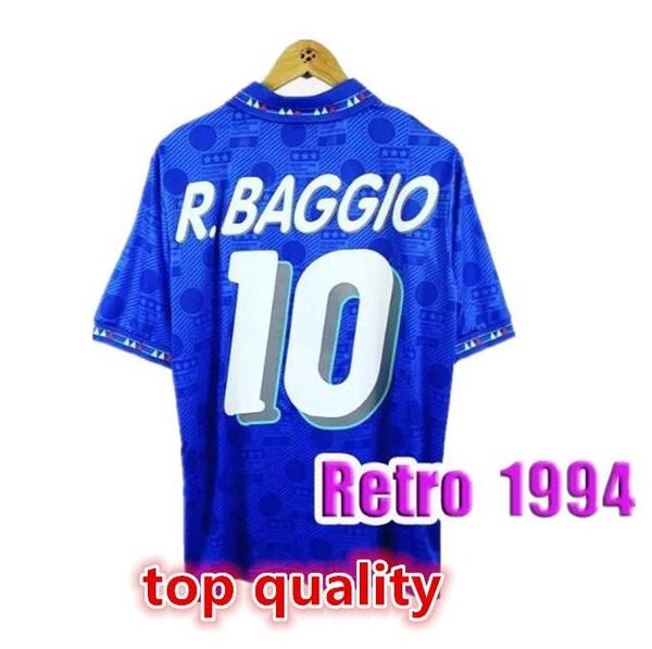 1994 Ретро Версия Италия футбольная Джерси 94 Дом Малдини Бареси Роберто Баджио Зола Конте Футбольная рубашка в гостях футбольной сборной.