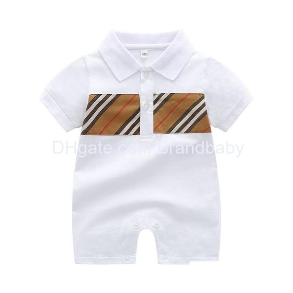 Strampler Säuglingsoverall Kinder Designer Mädchen Jungen Marke Brief Neugeborenes Baby Kleidung Kleinkind Strampler Kinder Pyjamas Drop Lieferung Mater Dhkmw