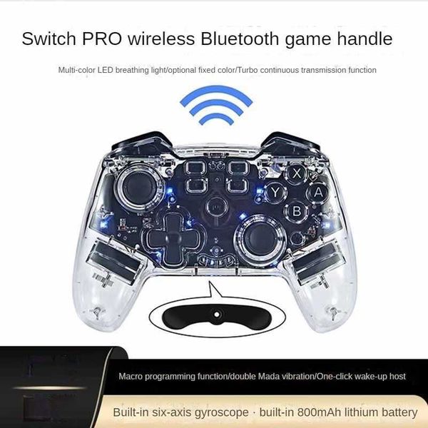 Игровые контроллеры джойстики T23 Max Wireless Bluetooth GamePad с функцией макропрограммирования вибрации пробуждения прозрачная ручка HKD230902