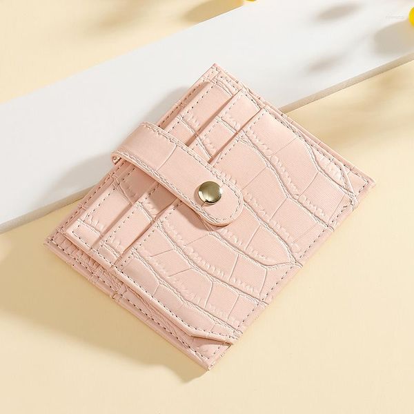 Brieftaschen Karte Tasche Weibliche Kompakte Ultra-dünne Einfarbig Multi-karte Hülse Münze Brieftasche Student Persönlichkeit Temperament