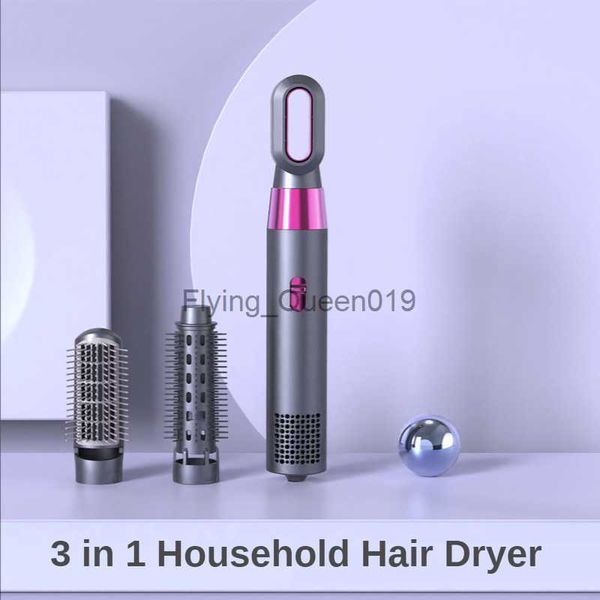 Secador de cabelo elétrico multifuncional, boca redonda, pente de cabelo encaracolado, ondulação automática, mini secador de cabelo 3 em 1, secador de cabelo doméstico pente de ar quente HKD230902