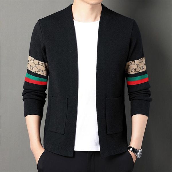 2023 neue Herbst Luxus männer Pullover Strickjacke Luxus kleidung Schwarz grau langarm Mäntel Jacke buchstaben Designer Pullover