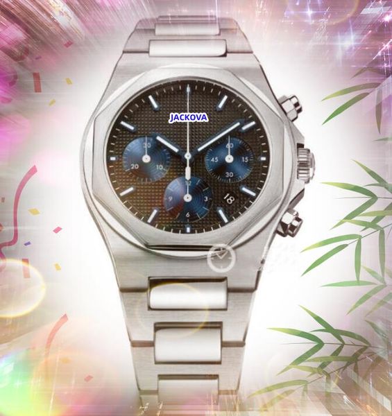 Todos os mostradores funcionando data automática masculino cor brilhante relógios de luxo moda movimento de quartzo relógio cronômetro movimento de quartzo popular relógio de negócios presentes