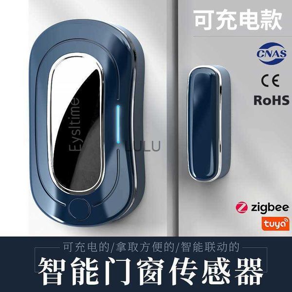 Serrature per porte ZigbeeTuya magnete per porta intelligente sensore per porte e finestre sensore per porte e finestre intelligente senza fili ricaricabile allarme Alexa casa intelligente HKD230902