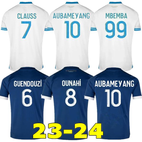 23 24 Futbol Formaları 2023 2024 Mbemba Maillot Ayak Mahkemesi Guendouzi Ndieye Clauss Vitinha Futbol Gömlekleri Erkek Çocuklar Viretout Clauss Vitinha Hayranlar Versiyonu