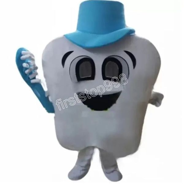 Hot Tooth Costume della mascotte Simulazione delle prestazioni Personaggio dei cartoni animati Anime Taglia per adulti Natale all'aperto